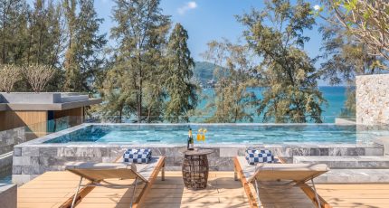 Brand new beachfront resort offers 46 suites and penthouses, plus multiple dining destinations as part of the mountain-to-ocean 72-hectare mixed-use development MontAzure Phuket
